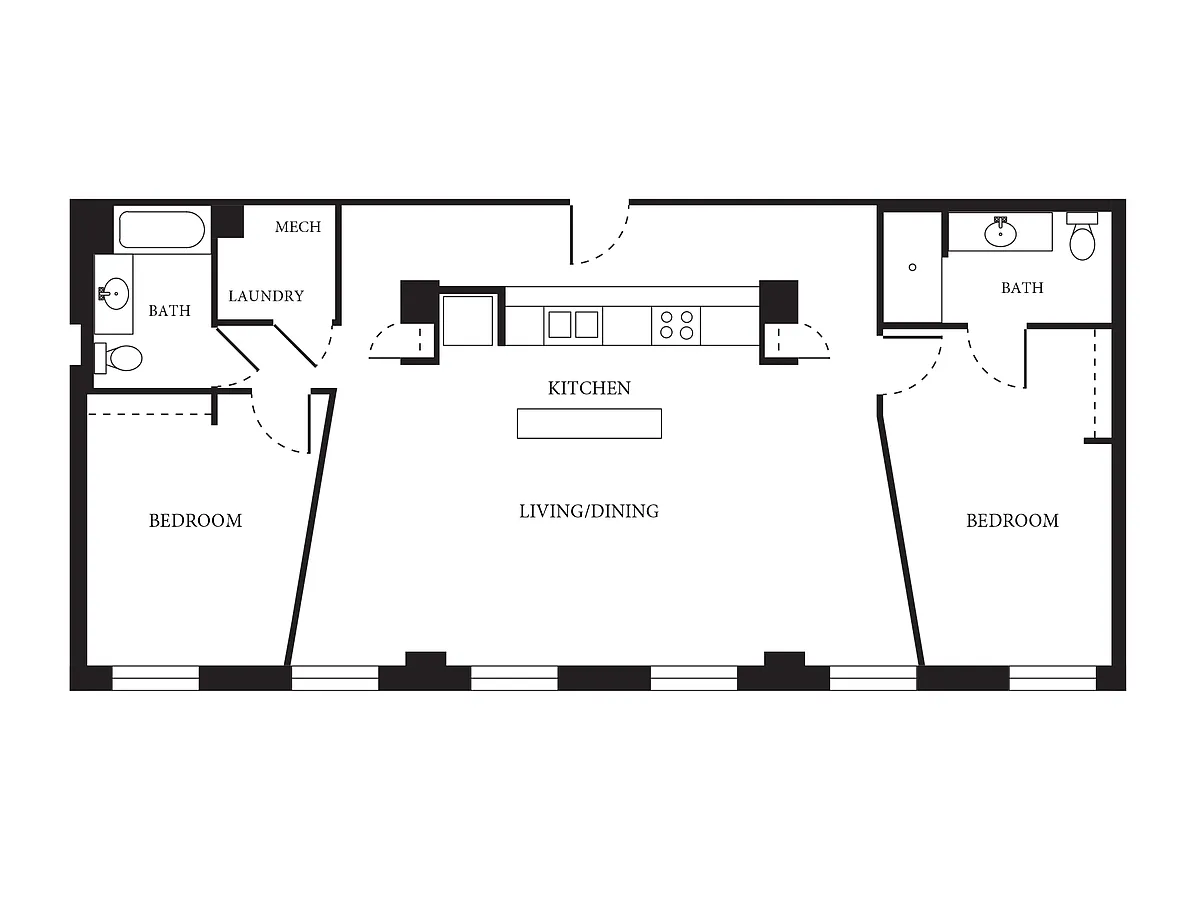 Floor plan Race Street Suite