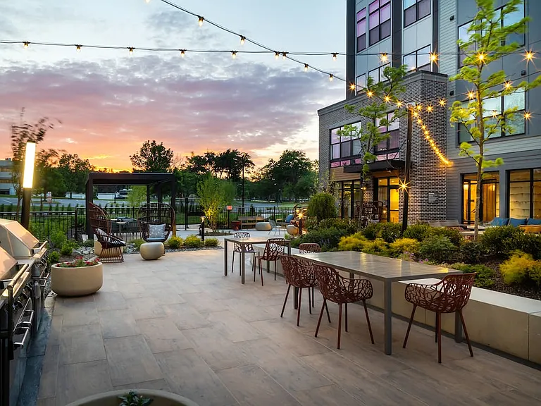 3 Campus courtyard with BBQ grills