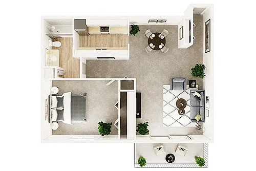 Floor plan One Bedroom B