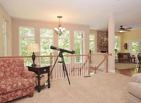 Atrium wall of windows. What an outside view!