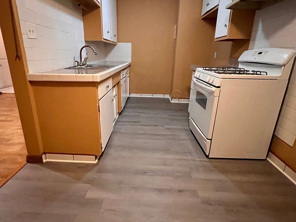 View from dining table to kitchen.