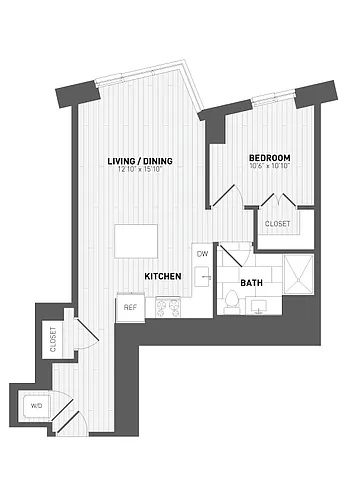 Floor plan 1 Bed/1 Bath-B-4