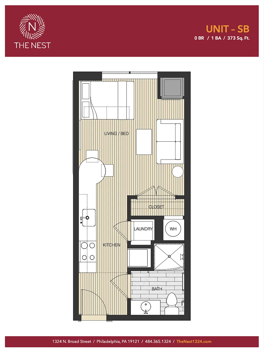 Floor plan Studio B