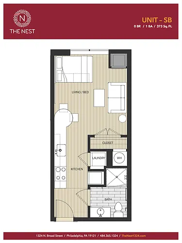 Floor plan Studio B