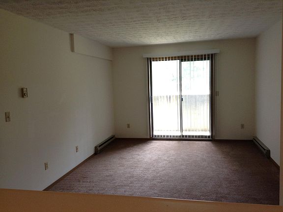 Large living room looks out to patio.