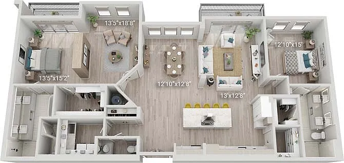 Floor plan Legare (Penthouse)