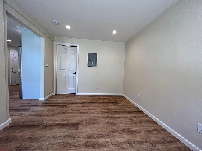from living room looking into bedroom entrance