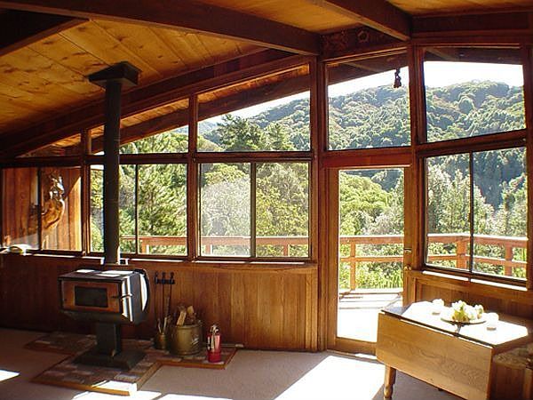 redwood home in the forest
