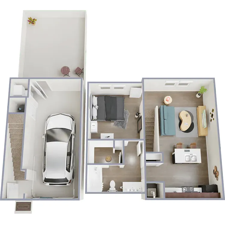 Floor plan 1 Bedroom 1 Bathroom