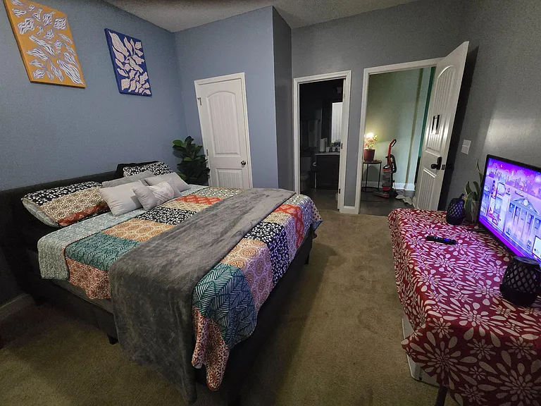 Reach in closet and private full bathroom