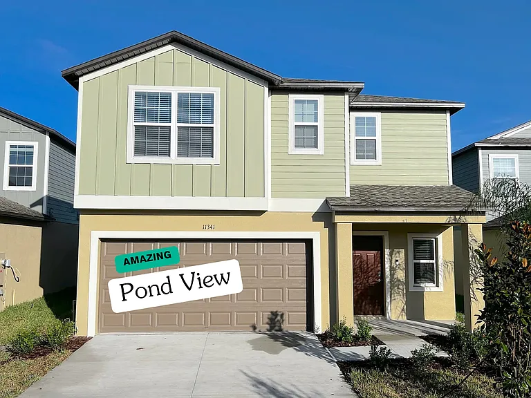 Backed into Amazing Pond View. Sit in the patio/lanai and enjoy the beautiful view of the pond.