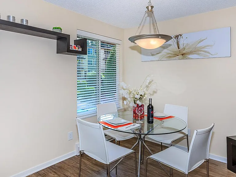 WELL LIT DINING AREA