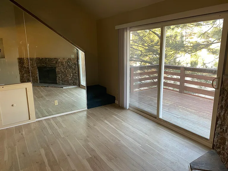 Large private deck off living