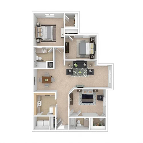 Floor plan 3 Bed 2 Bath