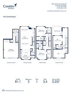 Floor plan B1.1 - Townhome