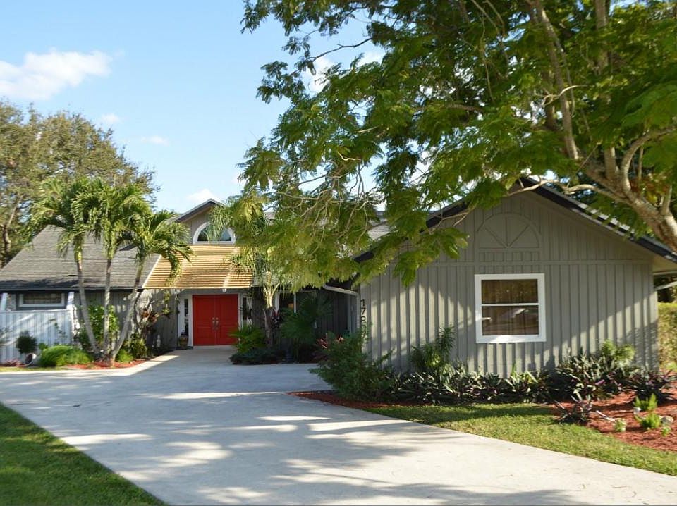 Large front driveway