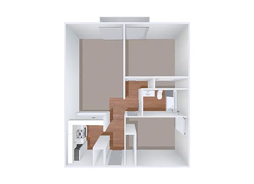 Floor plan B-1 848 - Hartford 2x1 848