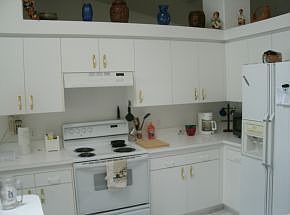Kitchen with Lake Views
