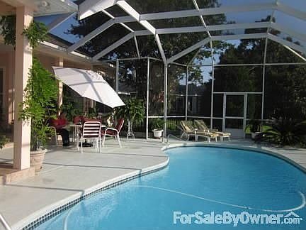 Enclosed swimming pool.