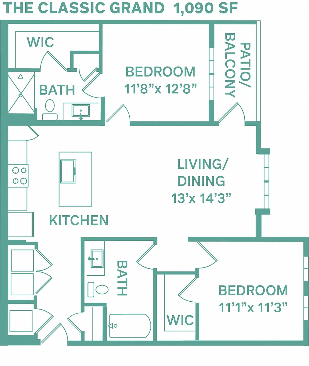 Floor plan Classic Grand (Classic B1A)