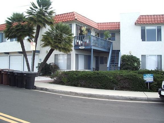 Front of 243 La Paloma includes 1 car garage