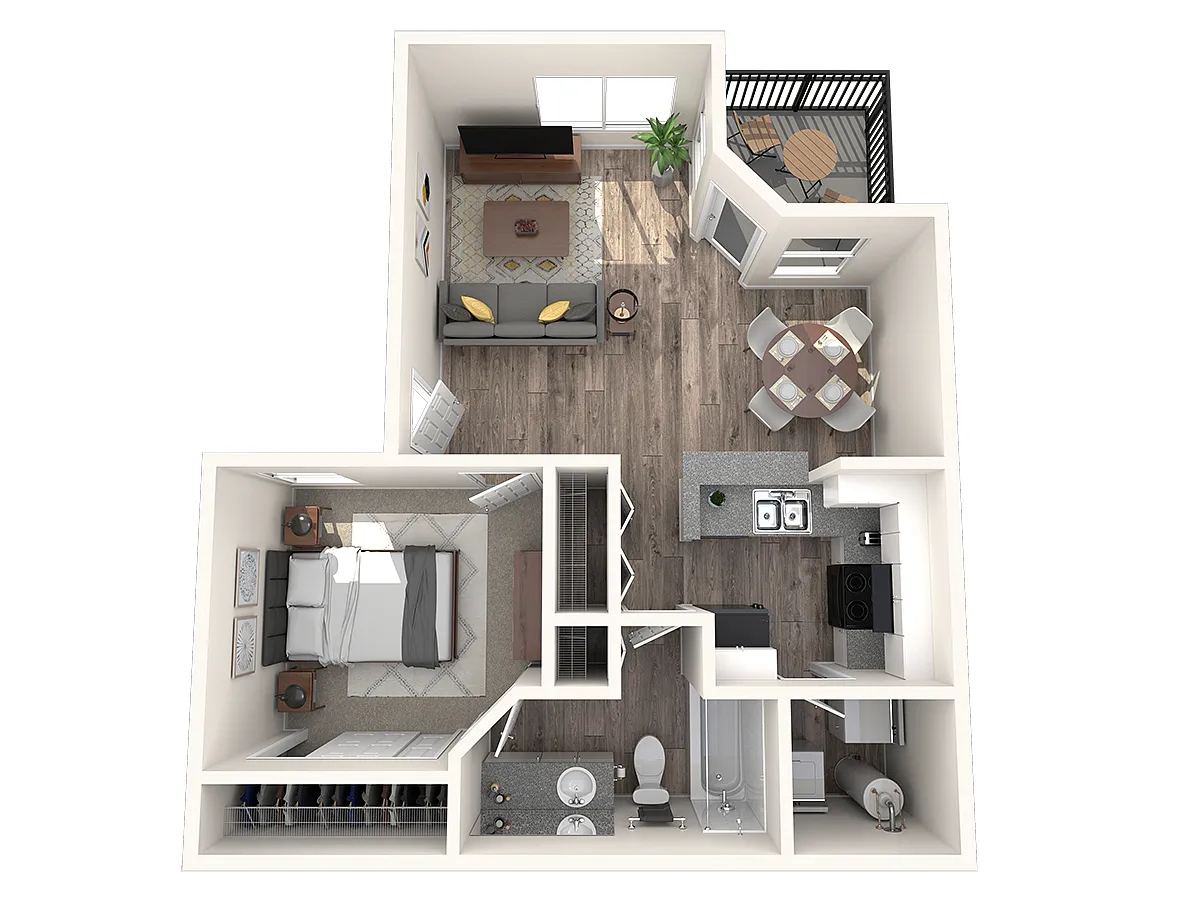 Floor plan 1 Bedroom 1 Bath