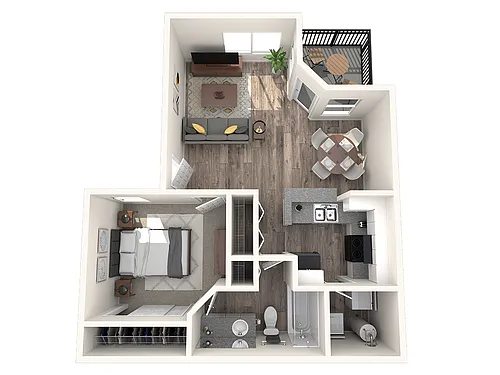 Floor plan 1 Bedroom 1 Bath