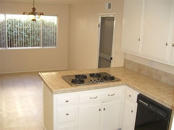 Kitchen open to large dining area