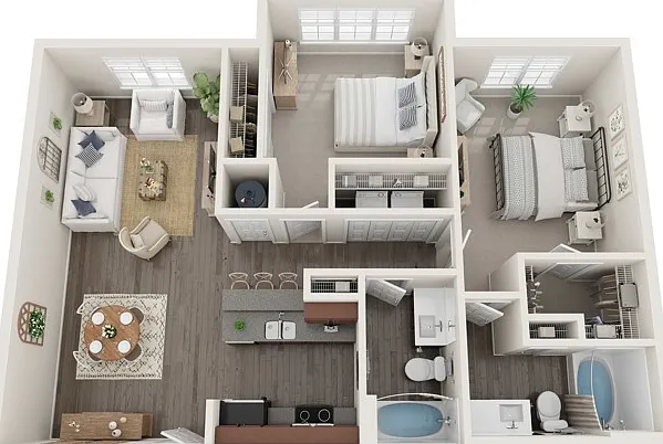 The Celtic - Two Bedrooms Two Bathrooms 1047 sqft The Celtic - Two Bedrooms Two Bathrooms 1047 sqft