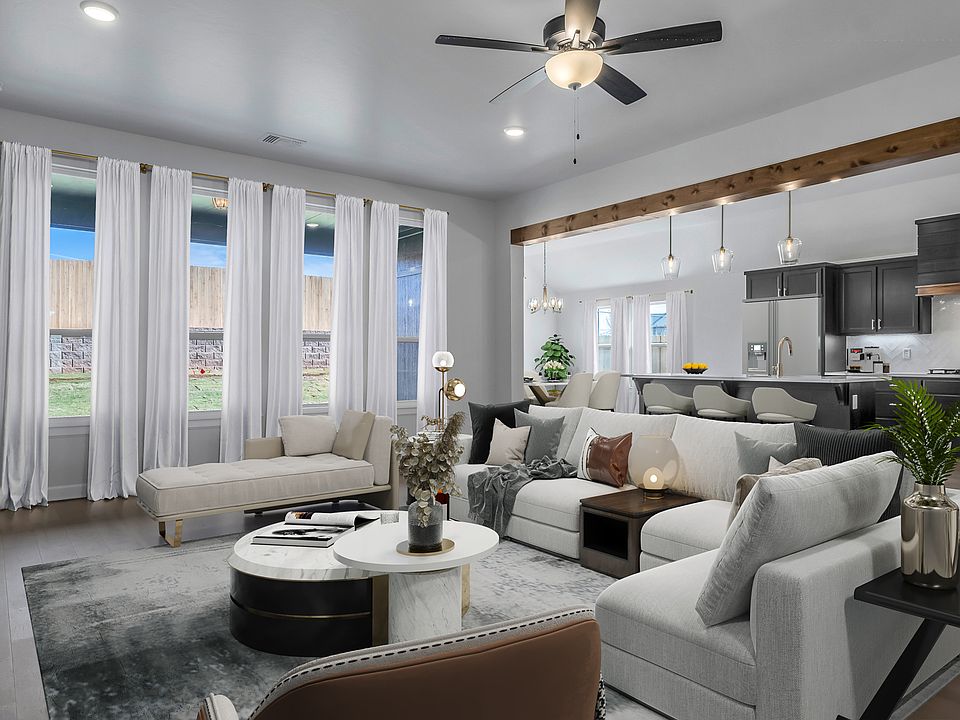Living Room, Kitchen Dining Area