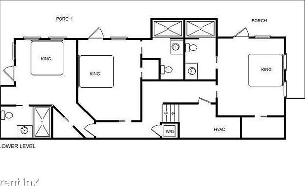 The lower-level floor plan