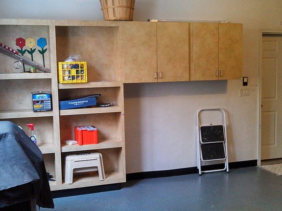 2-car garage builtins