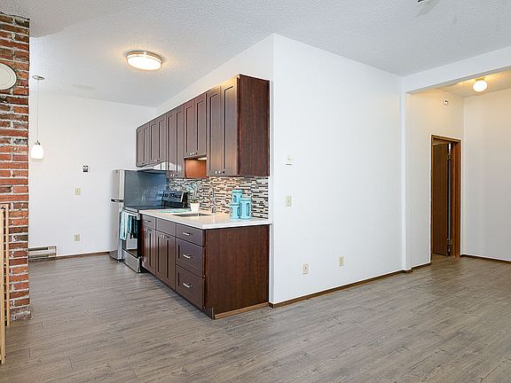 Kitchen and Entry from Living area
