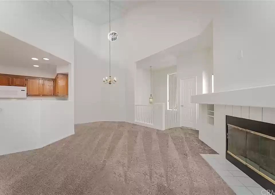 view of dining area, fireplace on the right