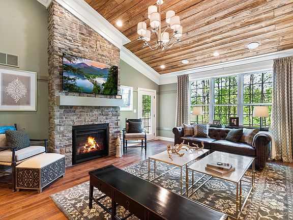 Family room with fireplace
