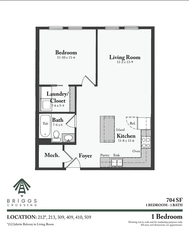 Floor plan 1 Bed