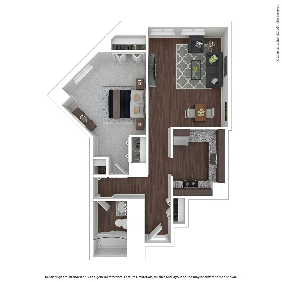 Floor plan 1x1H