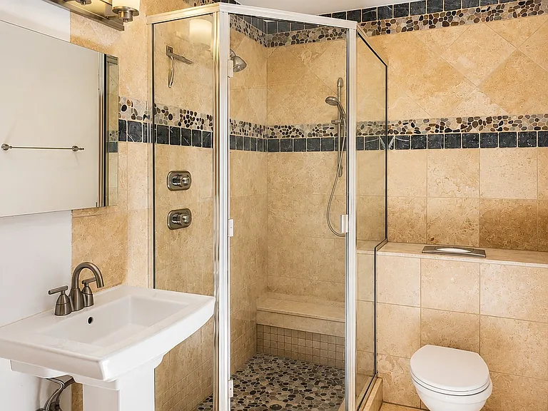 Bath with shower. No tub
