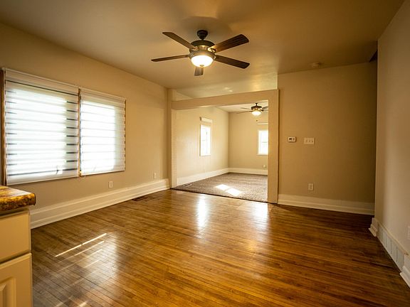 Dining room and living room.