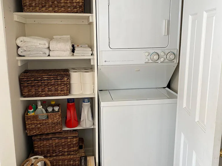 Washer/dryer in unit.