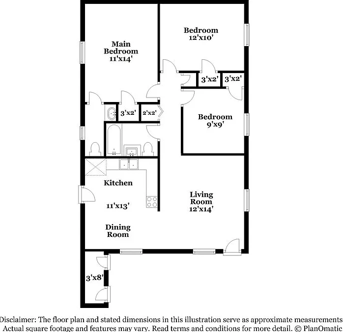3 bed, 1.5 bath, 888 sqft, $1,075 — Photo 2