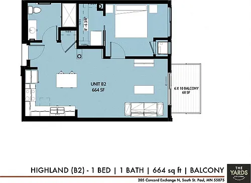 Floor plan The Yards - Highland (B2)