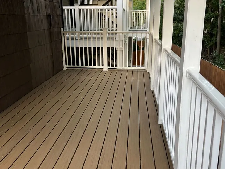 Spacious private back deck