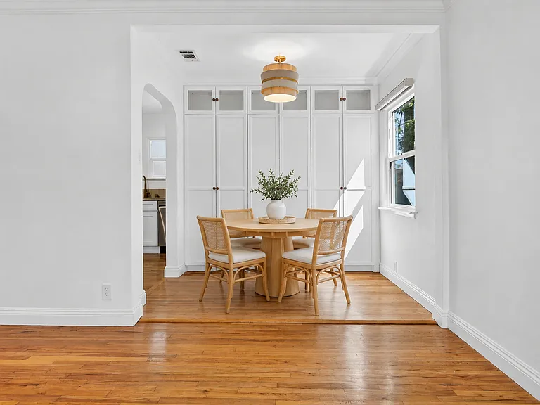 Dining area staged