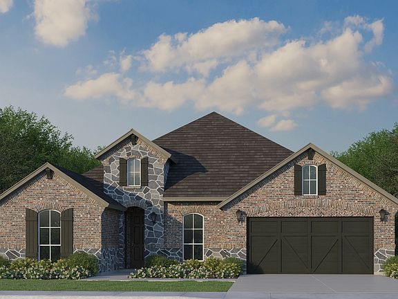Plan 1688 Elevation A with Stone