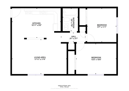 Floor plan Two Bedroom
