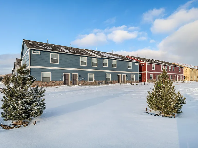 Exterior on a snowy day