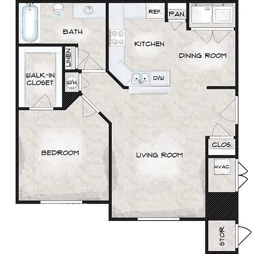 Floor plan One Bedroom