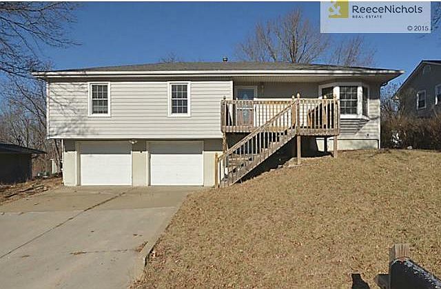 Large driveway and good sized front deck to house
