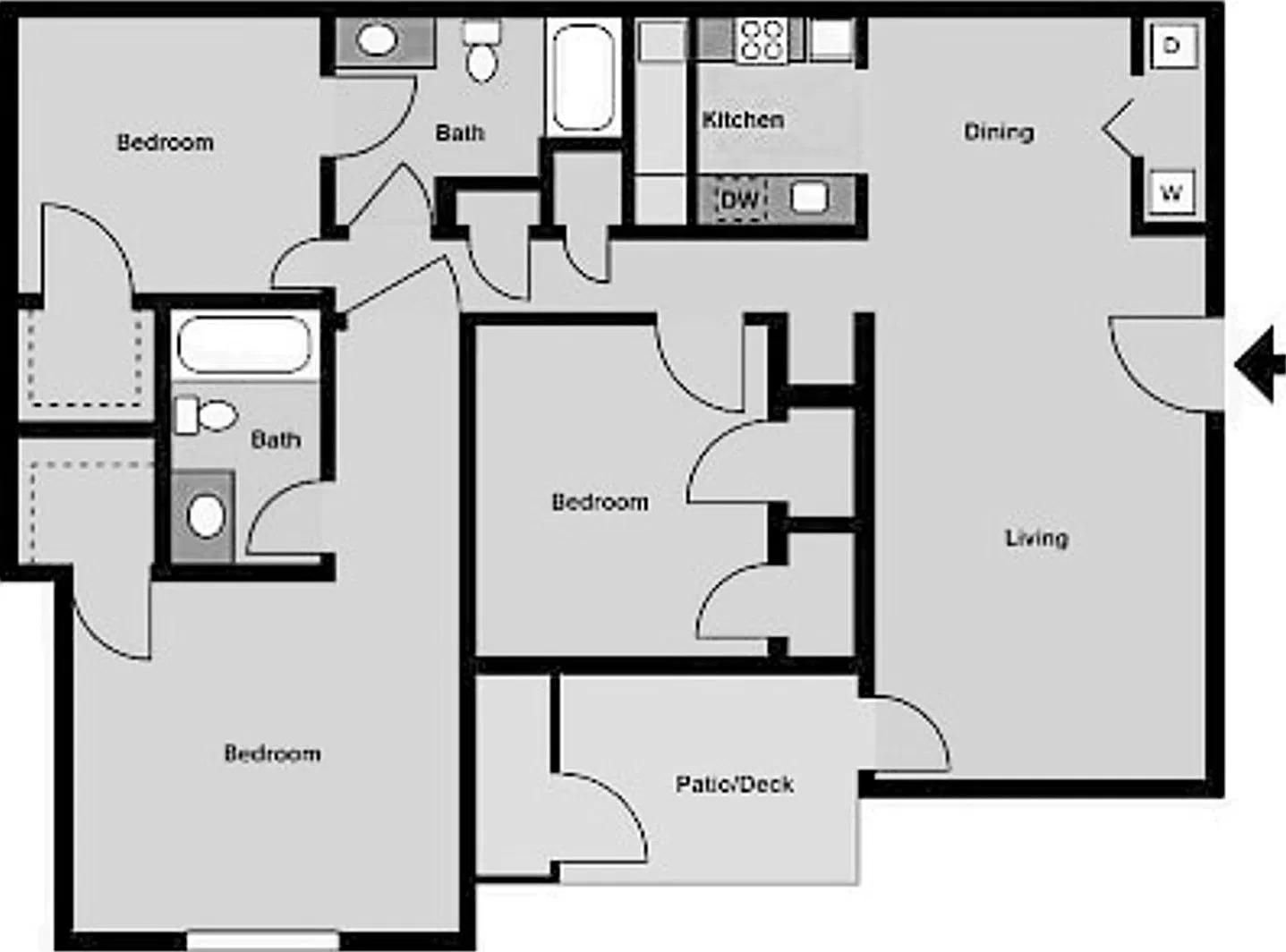 Spacious Upgraded 3B/2B Unfurnished Condo near Beach in the Heart of Destin! — Photo 3